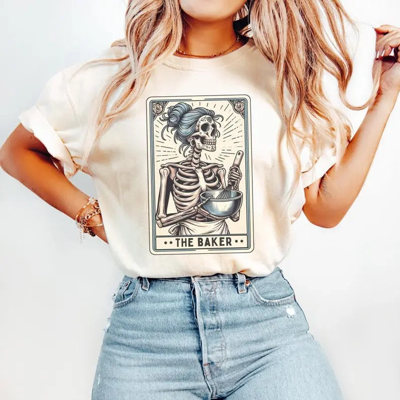 Skeleton Pregnancy Announcement Baby Reveal Tarot - Adult & Kids T-Shirts, Sweatshirts & Hoodies apparel design preview 1