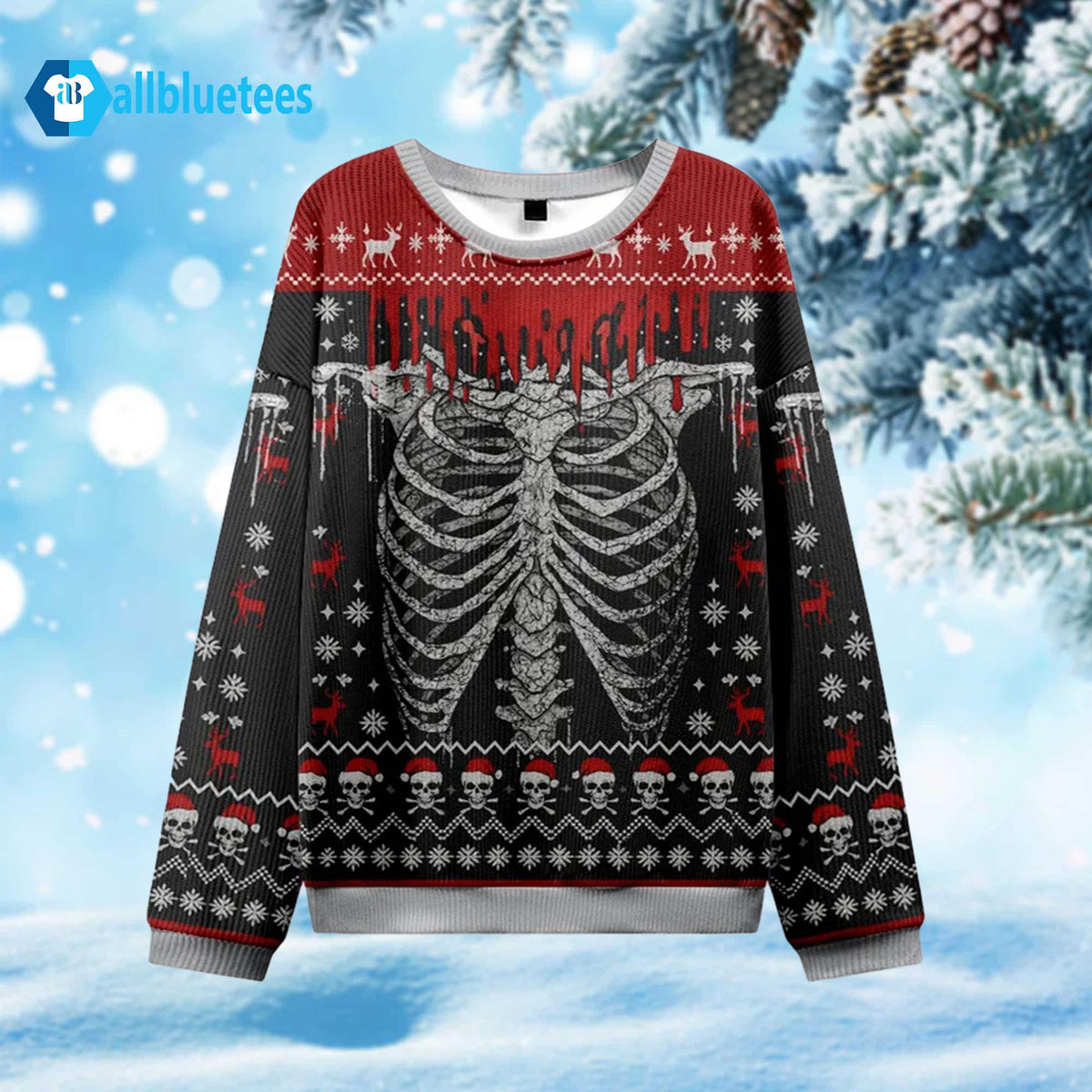 Skeleton Ugly Christmas Sweater - Holiday Gift product image