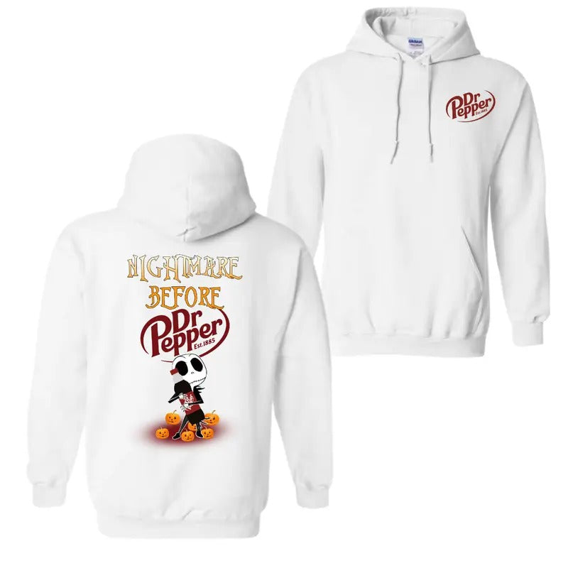 Skellington Hug Dr. Pepper Nightmare Before Halloween - Adult & Kids T-Shirts, Sweatshirts & Hoodies apparel design preview 1