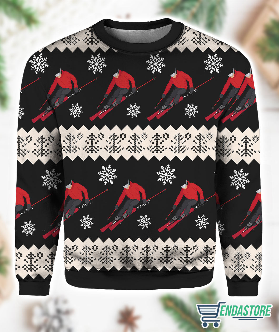Skiing Christmas 3D Ugly Christmas Sweater - Holiday Gift product image 3