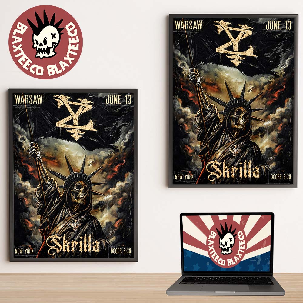Skrilla Warsaw New York 2026 Venue Poster On June 13 - Adult & Kids T-Shirts, Sweatshirts & Hoodies apparel design preview 1