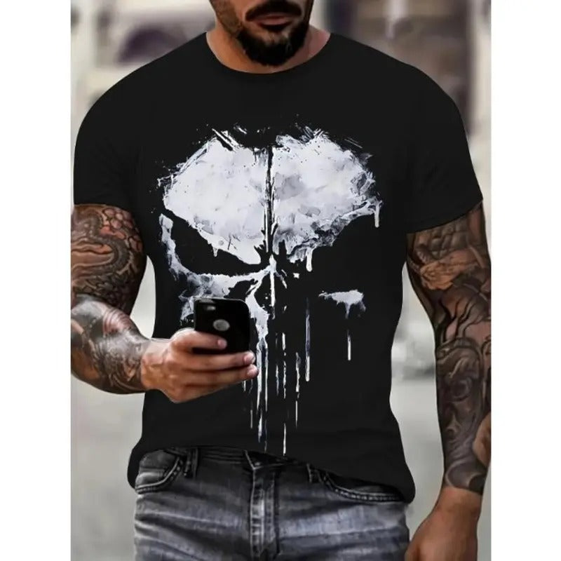 Skull 3D Print Crew Neck Short Sleeve Comfortable - Adult & Kids T-Shirts, Sweatshirts & Hoodies apparel design preview 1