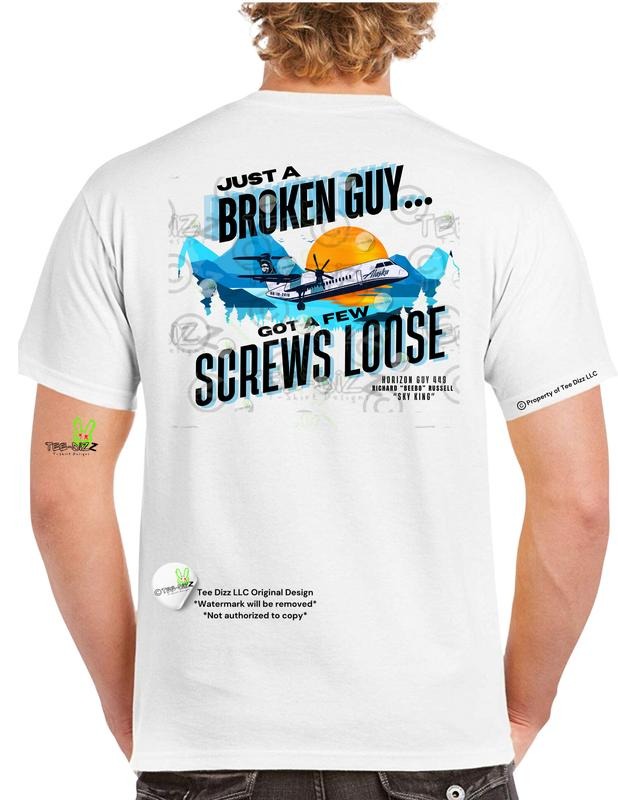 SkyKing: Broken Guy Got Few Screws Loose Mental - Adult & Kids T-Shirts, Sweatshirts & Hoodies apparel design preview 1