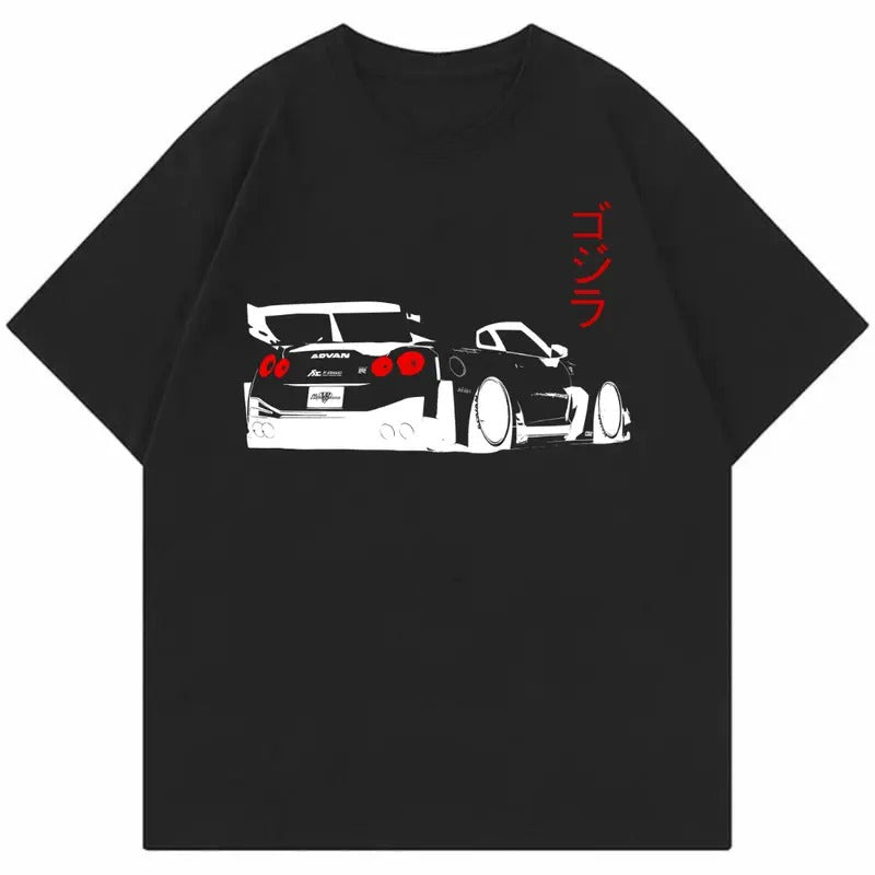 Skyline JDM R35 R34 Japanese Showroom Race Car Guy - Adult & Kids T-Shirts, Sweatshirts & Hoodies apparel design preview 1