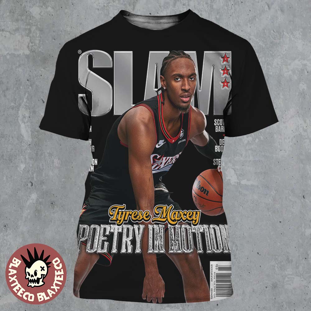 Slam 260 Tyrese Maxey Philadelphia 76ers Poetry In - Adult & Kids T-Shirts, Sweatshirts & Hoodies apparel design preview 1