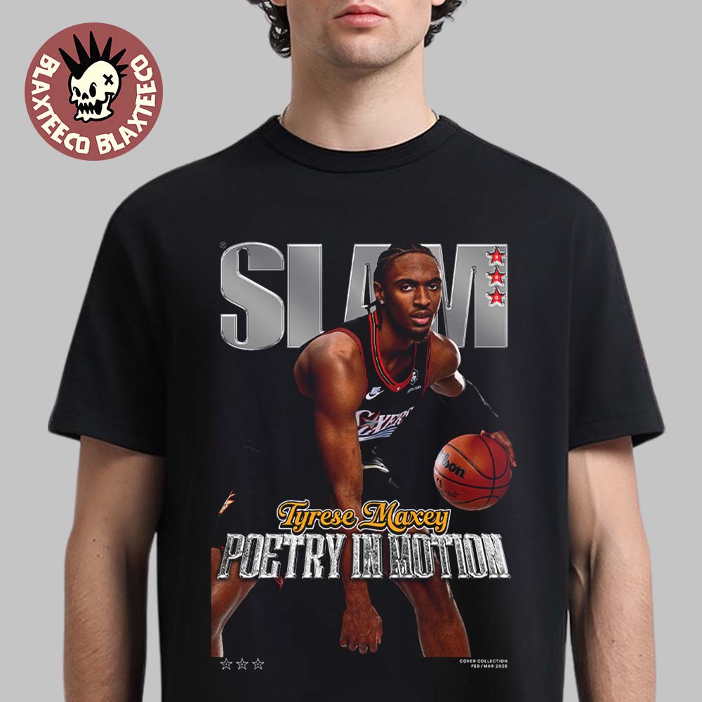 Slam 260 Tyrese Maxey Philadelphia 76ers Poetry In - Adult & Kids T-Shirts, Sweatshirts & Hoodies apparel design preview 1