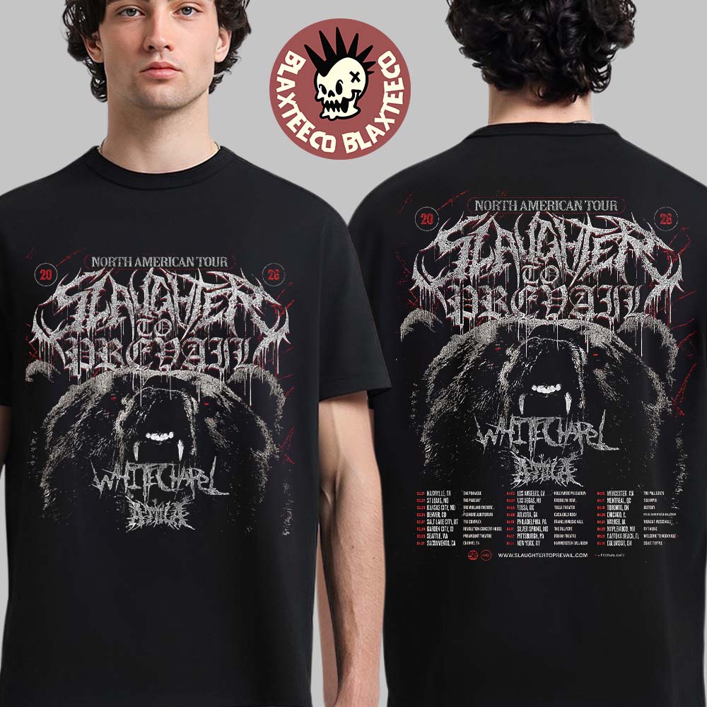 Slaughter To Prevail North America 2026 Tour Schedule - Adult & Kids T-Shirts, Sweatshirts & Hoodies apparel design preview 1