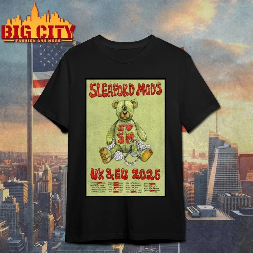 Sleaford Mods UK-EU 2026 Tour Poster - Adult & Kids T-Shirts, Sweatshirts & Hoodies apparel design preview 1