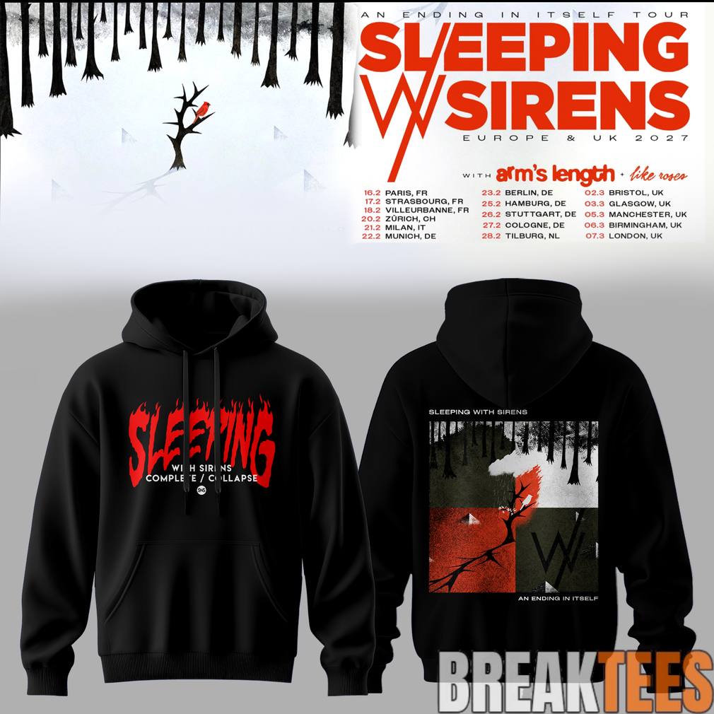 Sleeping With Sirens An Ending In Itself Tour 2026 - Adult & Kids T-Shirts, Sweatshirts & Hoodies apparel design preview 1