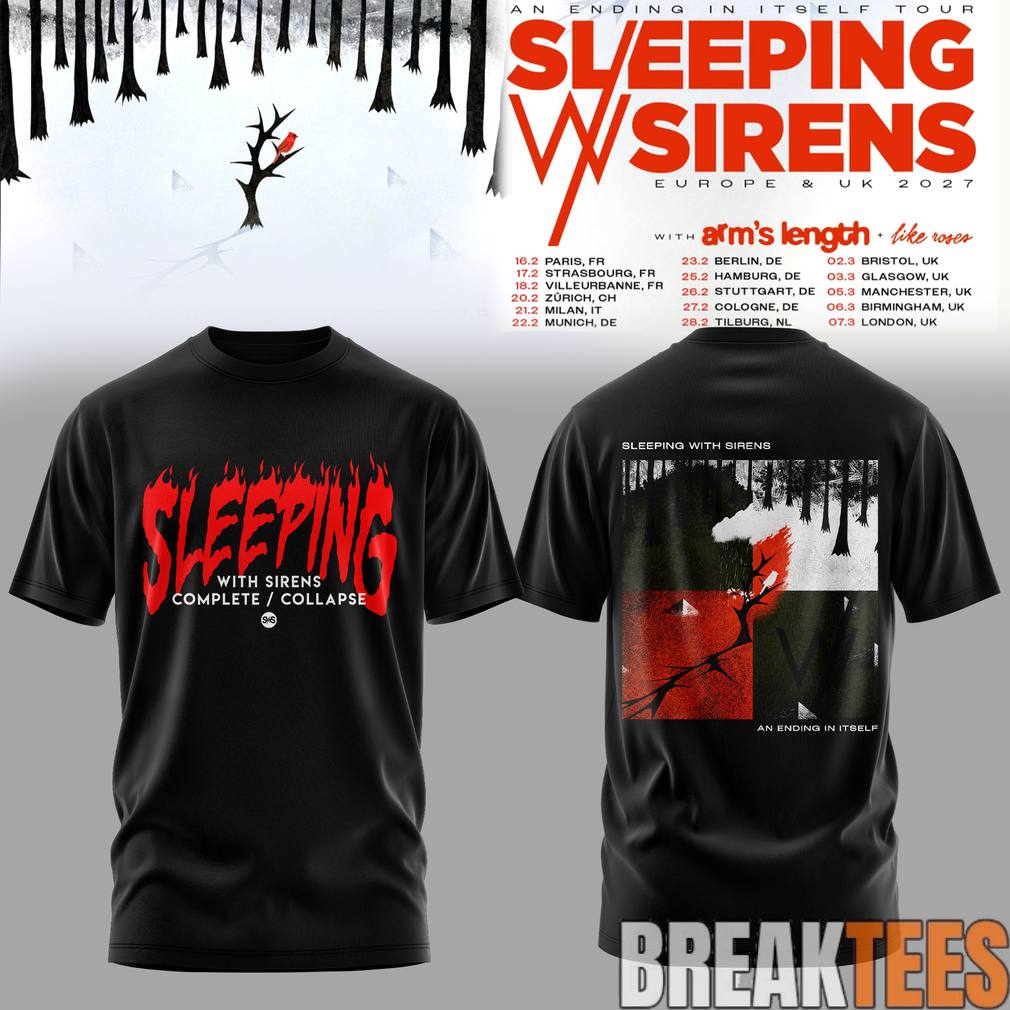 Sleeping With Sirens An Ending In Itself Tour - Adult & Kids T-Shirts, Sweatshirts & Hoodies apparel design preview 1