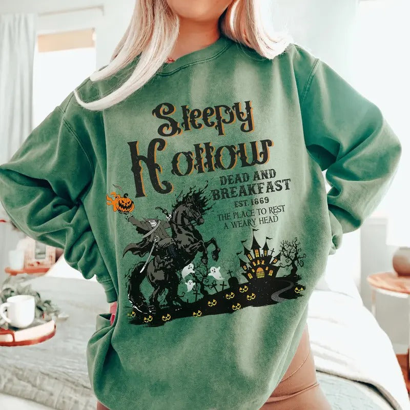Sleepy Hollow Headless Horseman Halloween Spooky - Adult & Kids T-Shirts, Sweatshirts & Hoodies apparel design preview 1