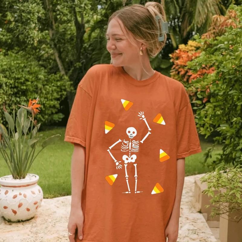 Slightly Subtle Halloween Skeleton Candy Trump Short - Adult & Kids T-Shirts, Sweatshirts & Hoodies apparel design preview 1