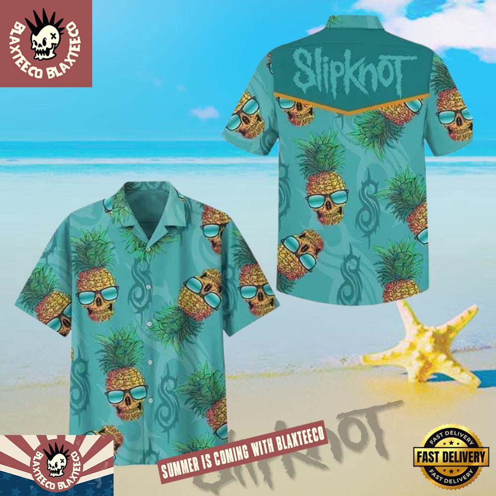 Slipknot Bad Ass Green Pineapple Hawaiian Aloha - Adult & Kids T-Shirts, Sweatshirts & Hoodies apparel design preview 1