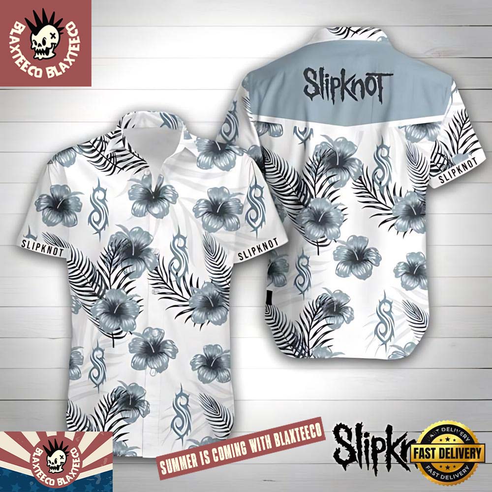 Slipknot Monochrome Mayhem Aloha Hawaiian - Adult & Kids T-Shirts, Sweatshirts & Hoodies apparel design preview 1