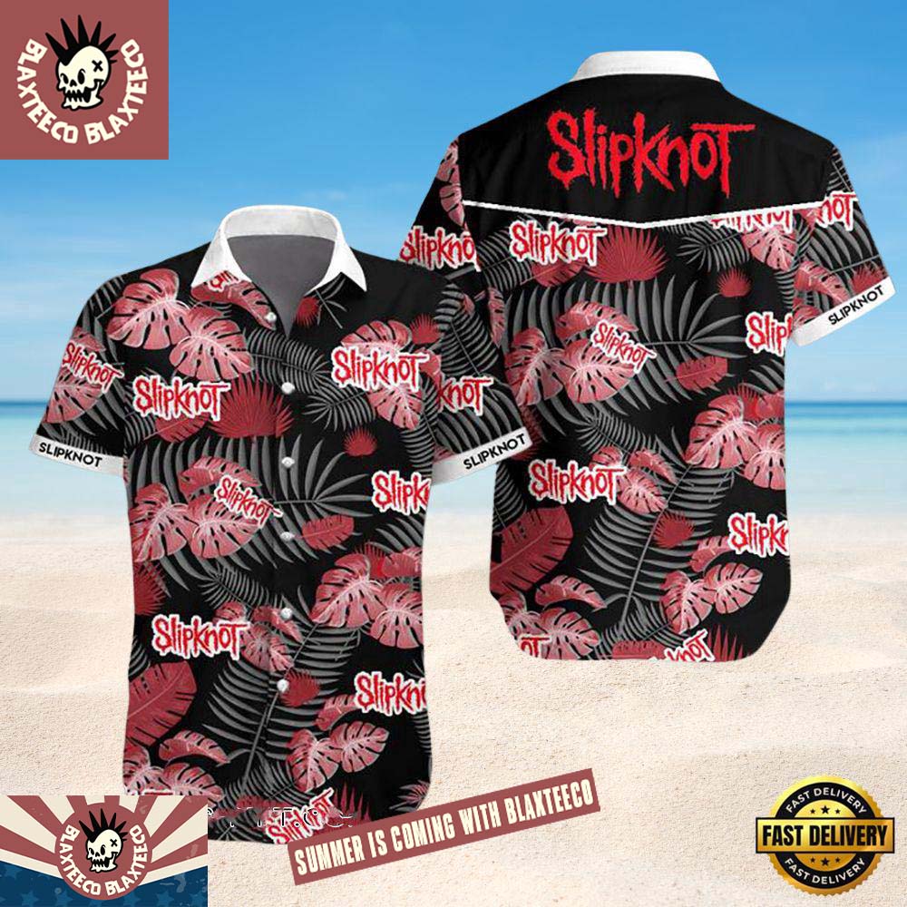 Slipknot Red Leaves With Logo Pattern Metal Summer - Adult & Kids T-Shirts, Sweatshirts & Hoodies apparel design preview 1
