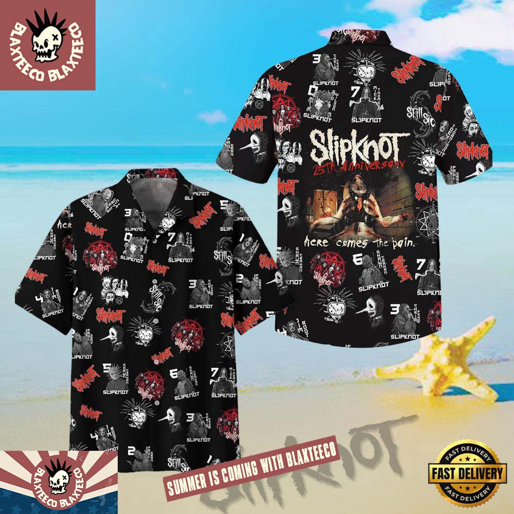 Slipknot Rock Band 25th Anniversary Here Comes The - Adult & Kids T-Shirts, Sweatshirts & Hoodies apparel design preview 1