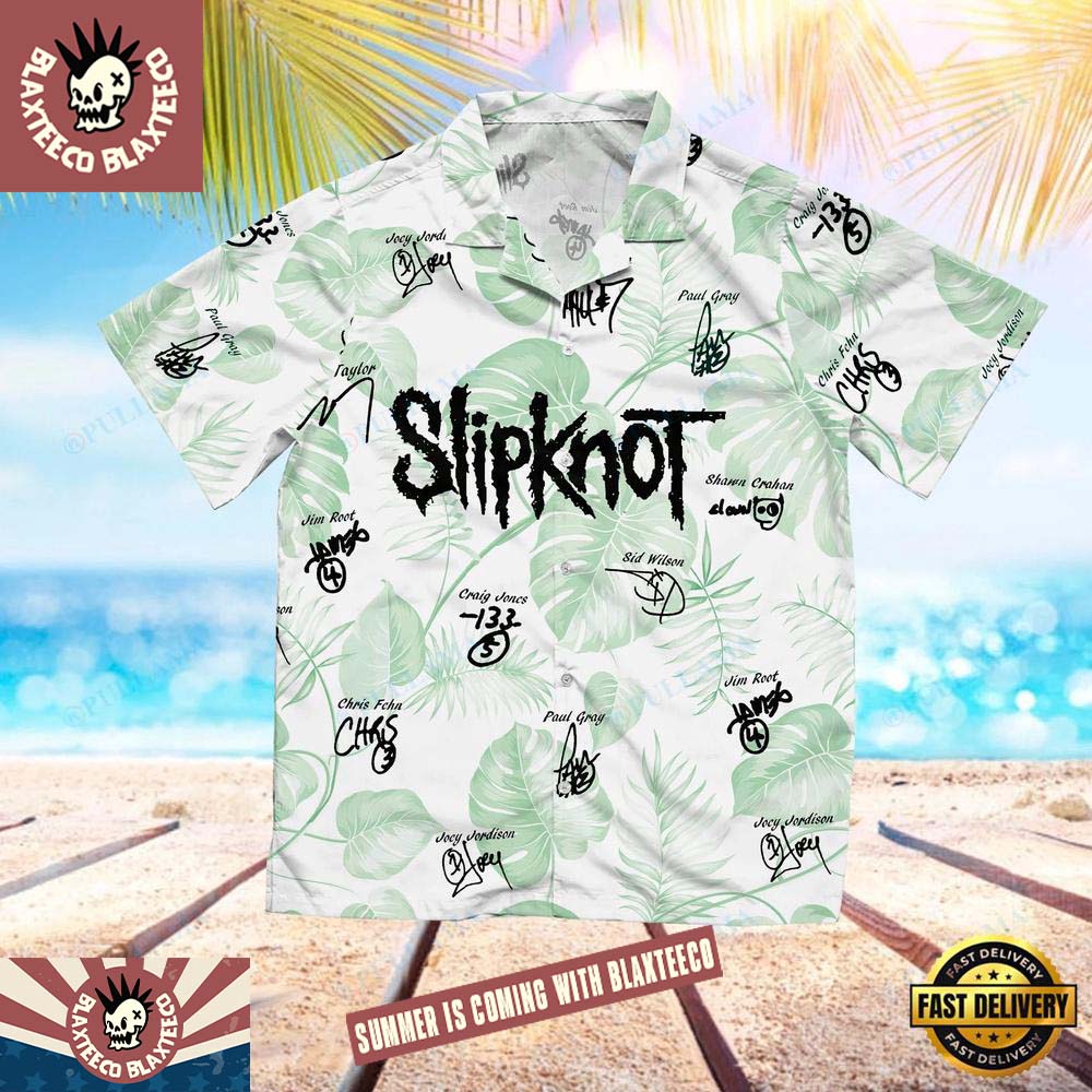 Slipknot Rock Band Autographed Green Palm Members - Adult & Kids T-Shirts, Sweatshirts & Hoodies apparel design preview 1
