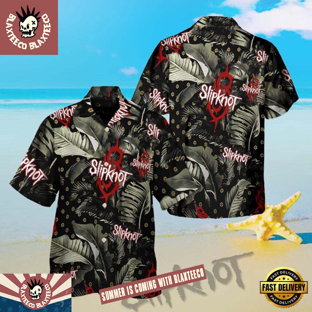 Slipknot Rock Band Midnight Leaves Pattern Tropical - Adult & Kids T-Shirts, Sweatshirts & Hoodies apparel design preview 1