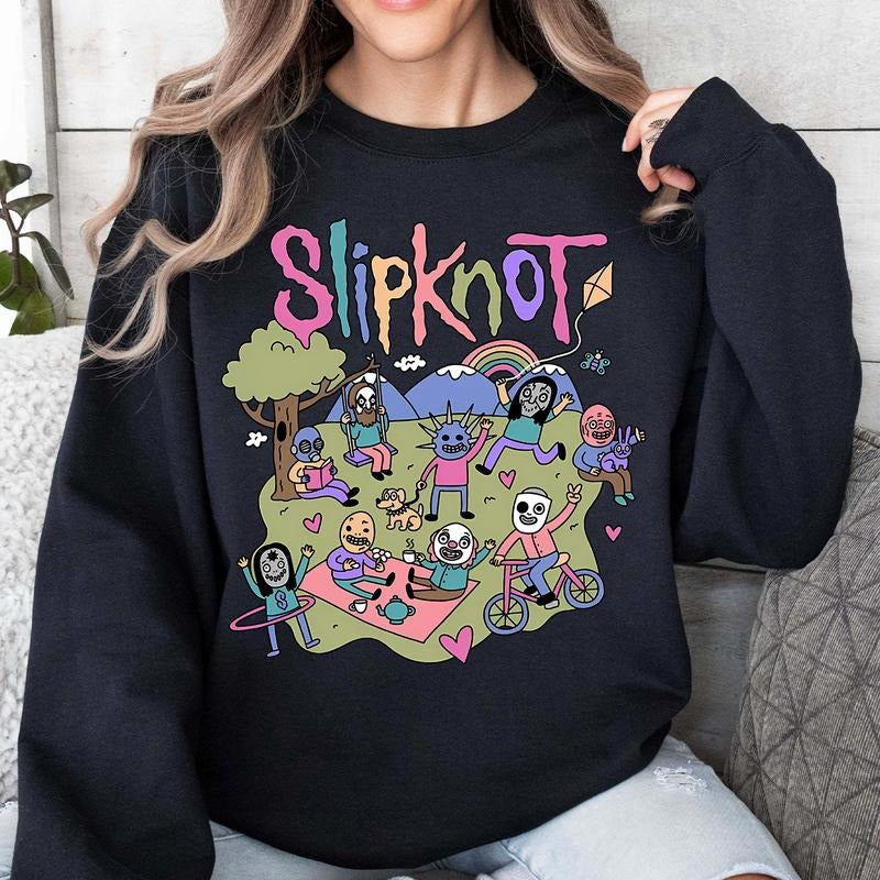 Slipknot Vintage Hard Rock - Adult & Kids T-Shirts, Sweatshirts & Hoodies apparel design preview 1