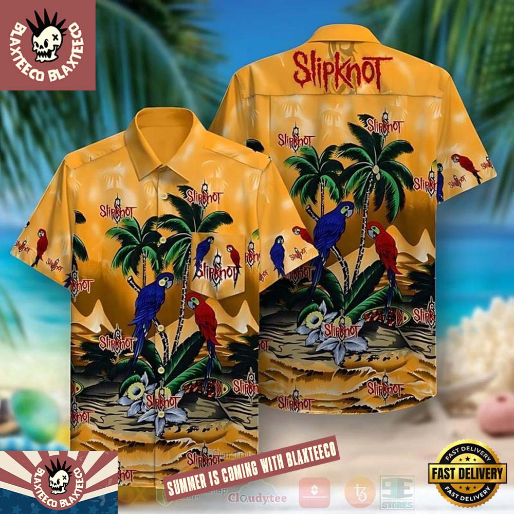 Slipknot Tropical Parrot Summer Hawaiian - Adult & Kids T-Shirts, Sweatshirts & Hoodies apparel design preview 1