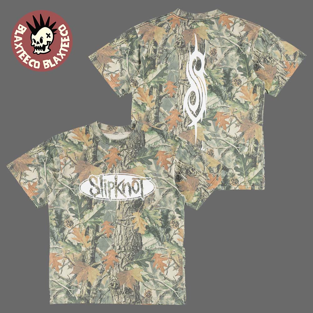 Slipknot X Welcome Skateboard Logo Tribal S Camo - Adult & Kids T-Shirts, Sweatshirts & Hoodies apparel design preview 1
