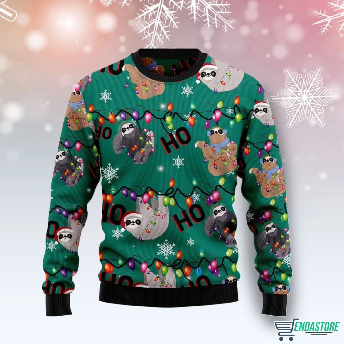 Sloth Hohoho 3D Ugly Christmas Sweater - Holiday Gift product image