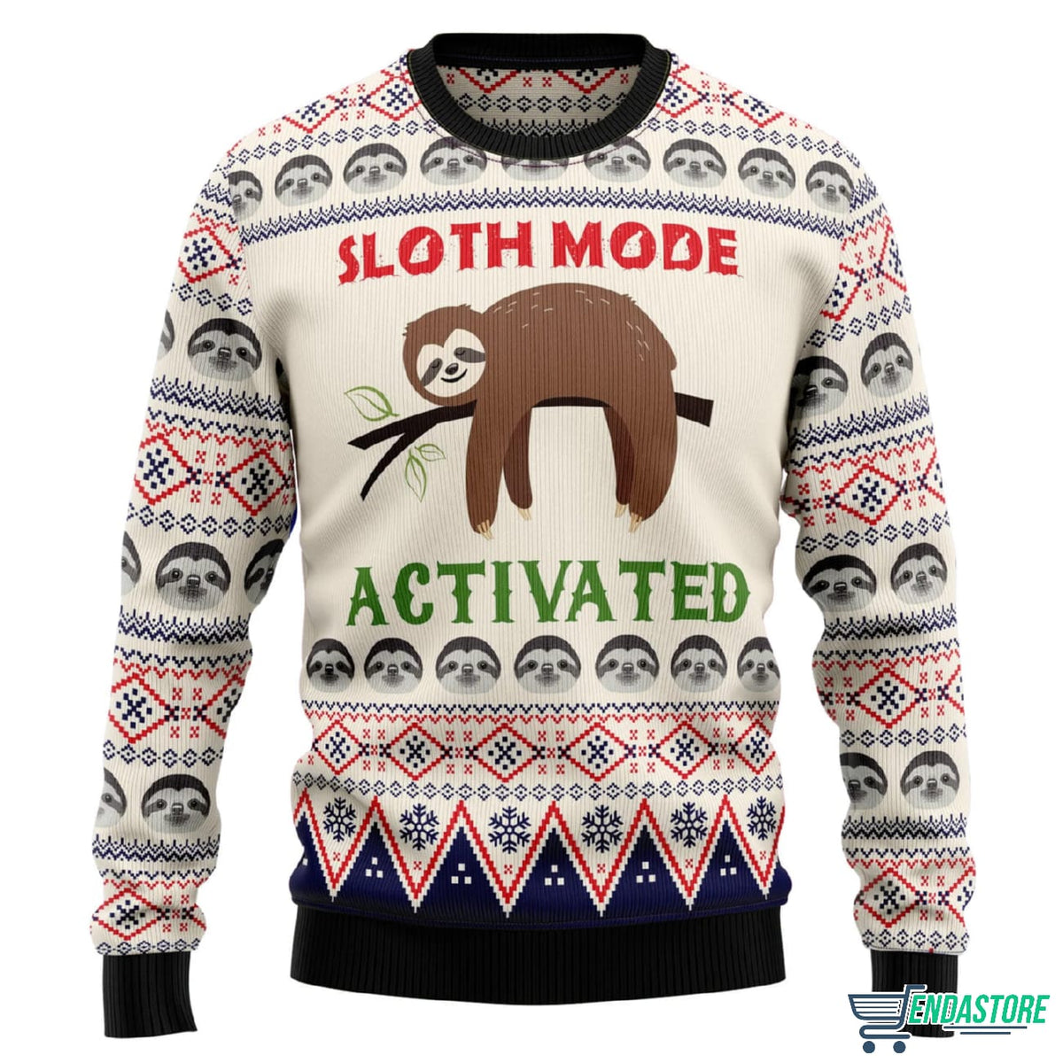 Sloth Mode Activated 3D Ugly Christmas Sweater - Holiday Gift product image