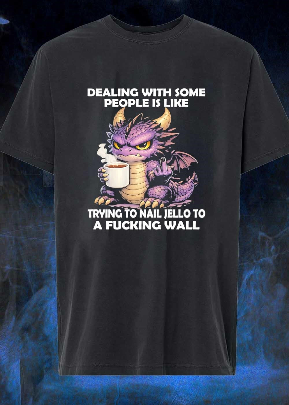 Small Dragon Coffee Cup Dealing With Some People Is - Adult & Kids T-Shirts, Sweatshirts & Hoodies apparel design preview 1