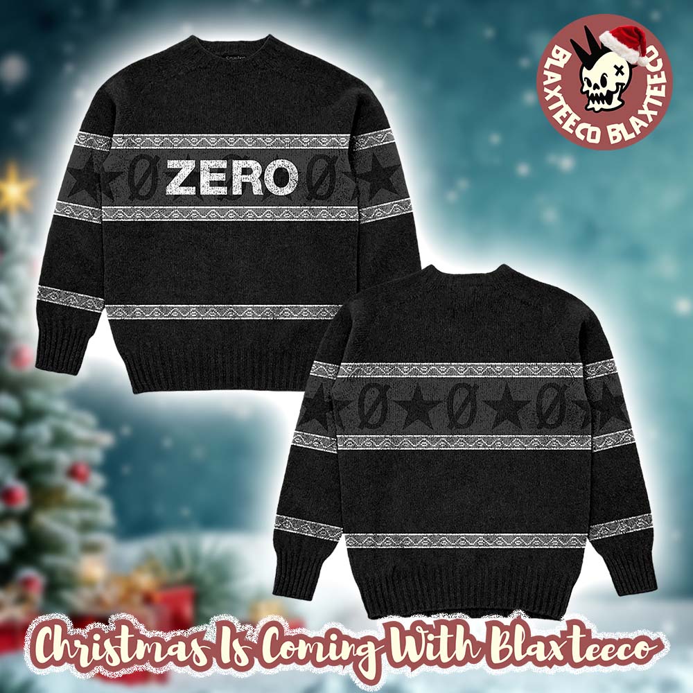 Smashing Pumpkins Zero Holiday Black Ugly Christmas Sweater - Holiday Gift product image