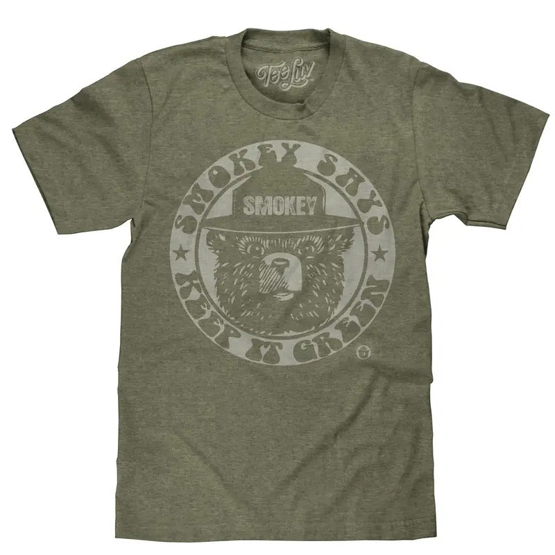 Smokey Bear Keep Green Logo - Adult & Kids T-Shirts, Sweatshirts & Hoodies apparel design preview 1