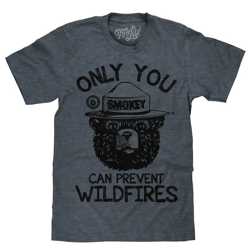 Smokey Bear Only You Can Prevent Wildfires Indigo - Adult & Kids T-Shirts, Sweatshirts & Hoodies apparel design preview 1
