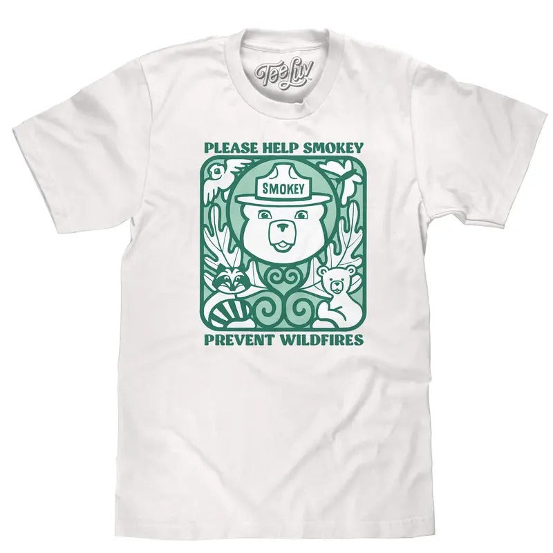 Smokey Bear Prevent Wildfires White - Adult & Kids T-Shirts, Sweatshirts & Hoodies apparel design preview 1