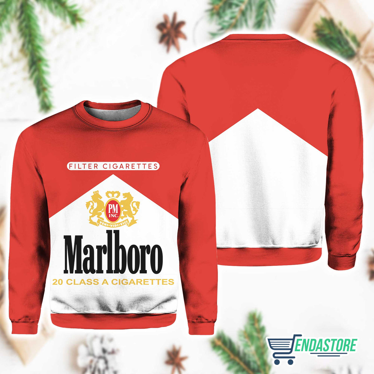 Smoking Knit 3D Ugly Christmas Sweater - Gift Idea product image 2