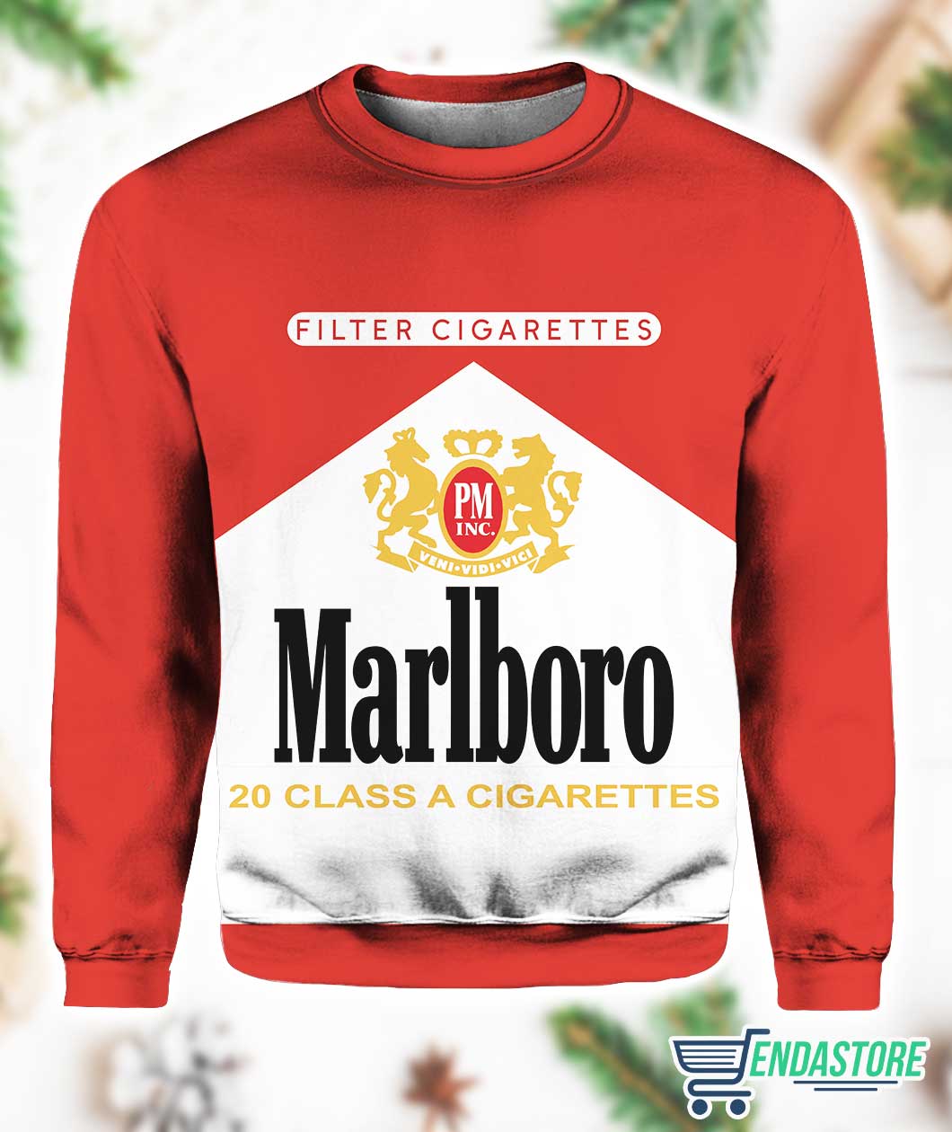 Smoking Knit 3D Ugly Christmas Sweater - Gift Idea product image 3
