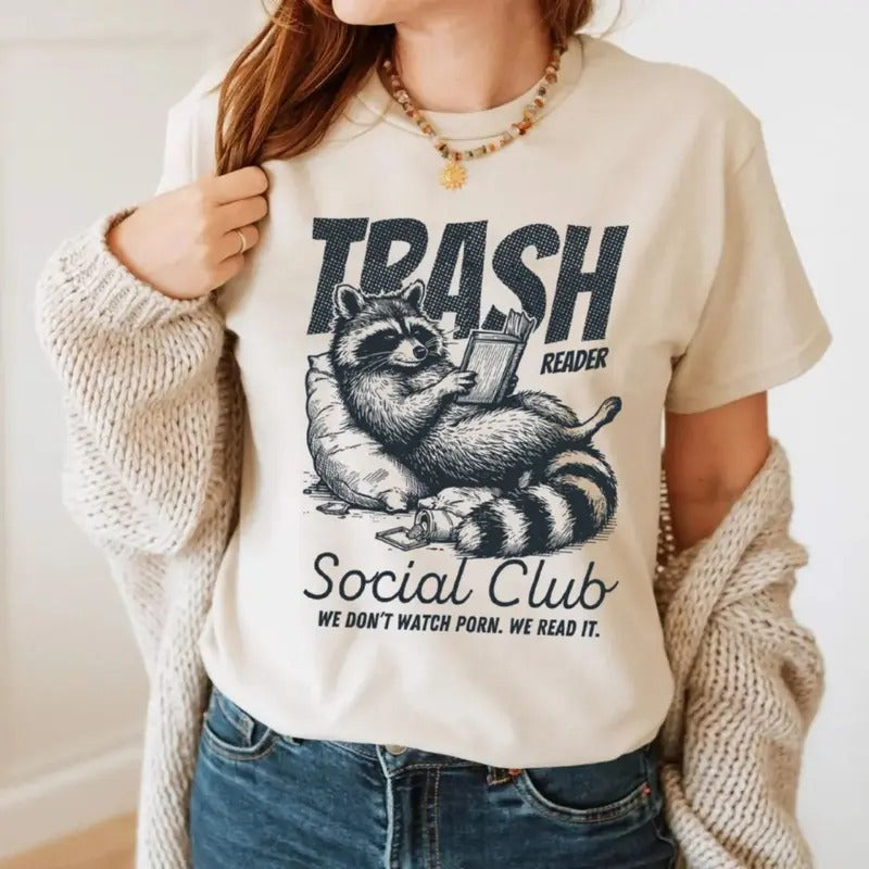 Smut Reader Bookish Raccoon Trash Romance Goblincor - Adult & Kids T-Shirts, Sweatshirts & Hoodies apparel design preview 1