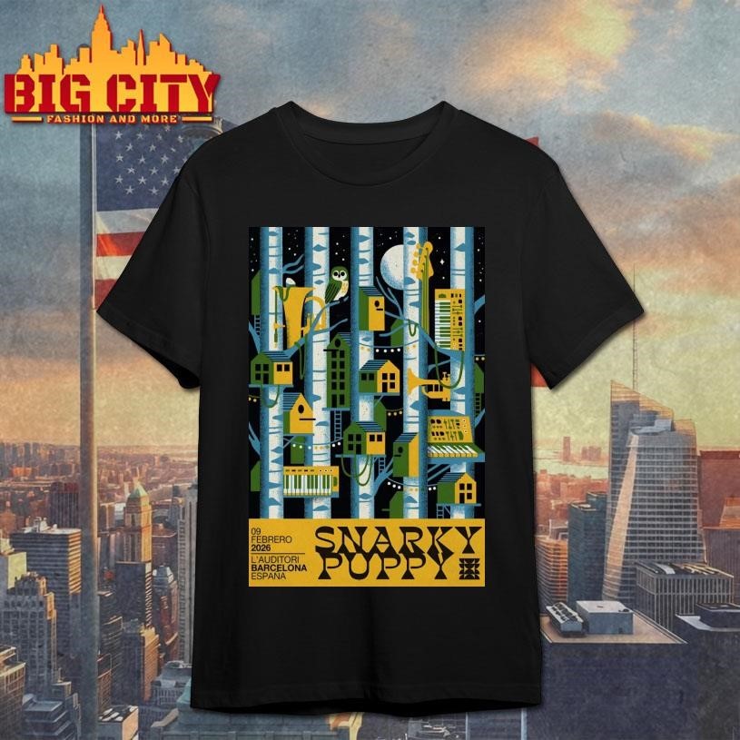 Snarky Puppy Feb 9 2026 L'Auditori De Barcelona Spain - Adult & Kids T-Shirts, Sweatshirts & Hoodies apparel design preview 1