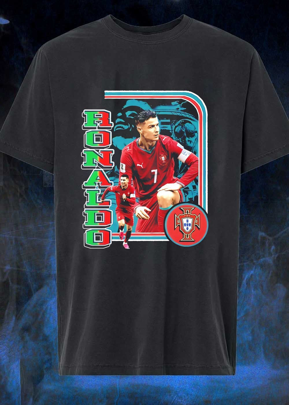 Soccer Legend Cristiano Ronaldo Portugal National - Adult & Kids T-Shirts, Sweatshirts & Hoodies apparel design preview 1