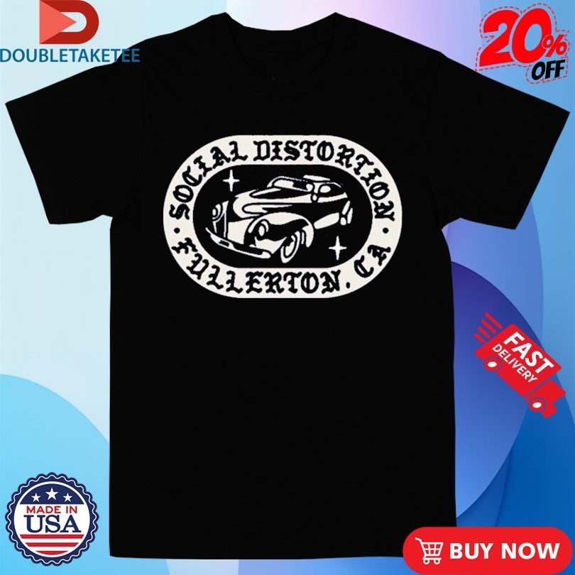 Social Distortion Fullerton CA Car Indigo - Adult & Kids T-Shirts, Sweatshirts & Hoodies apparel design preview 1