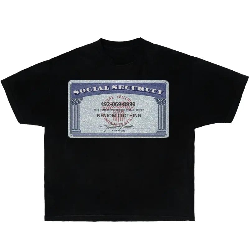 Social Security Card Streetwear Y2K Vintage Menswear - Adult & Kids T-Shirts, Sweatshirts & Hoodies apparel design preview 1