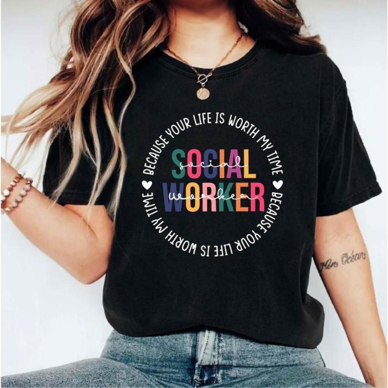 Social Worker School Counselor Work Student - Adult & Kids T-Shirts, Sweatshirts & Hoodies apparel design preview 1