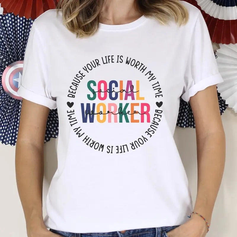 Social Worker School Work Student Graduation - Adult & Kids T-Shirts, Sweatshirts & Hoodies apparel design preview 1