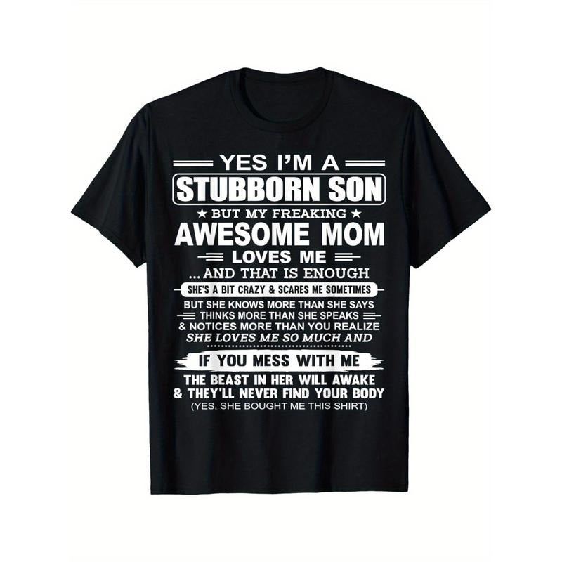 [Soft Mom Love Breathable I'M Stubborn Son But My - Adult & Kids T-Shirts, Sweatshirts & Hoodies apparel design preview 1