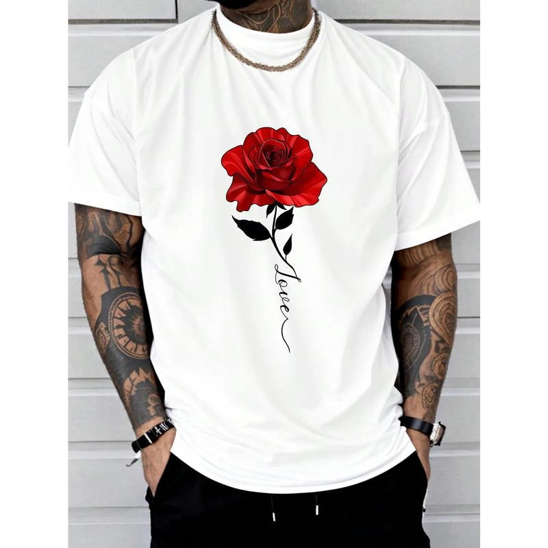 Soft Comfortable Rose Print Casual Short Sleeve - Adult & Kids T-Shirts, Sweatshirts & Hoodies apparel design preview 1