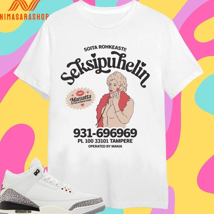 Soita Rohkeasti Seksipuhelin Marjatta Ottaa Kaiken - Adult & Kids T-Shirts, Sweatshirts & Hoodies apparel design preview 1