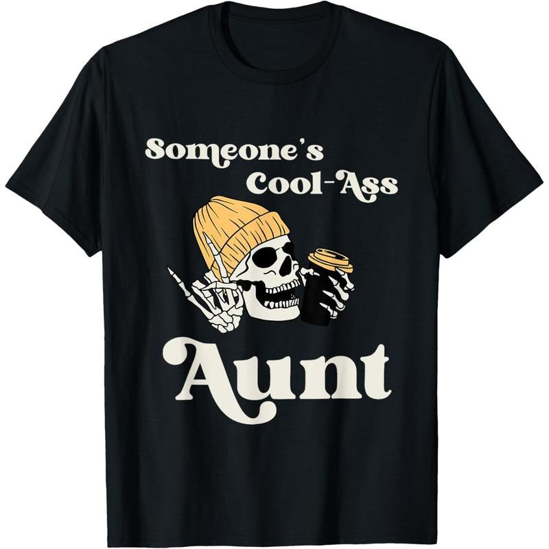 Someone'S Cool Ass Aunt Auntie Club Skull Skeleton - Adult & Kids T-Shirts, Sweatshirts & Hoodies apparel design preview 1