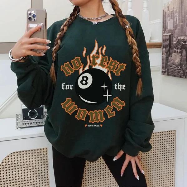 Sonia Samra Custom Name No Rest 8 Ball Feminist Girl - Adult & Kids T-Shirts, Sweatshirts & Hoodies apparel design preview 1