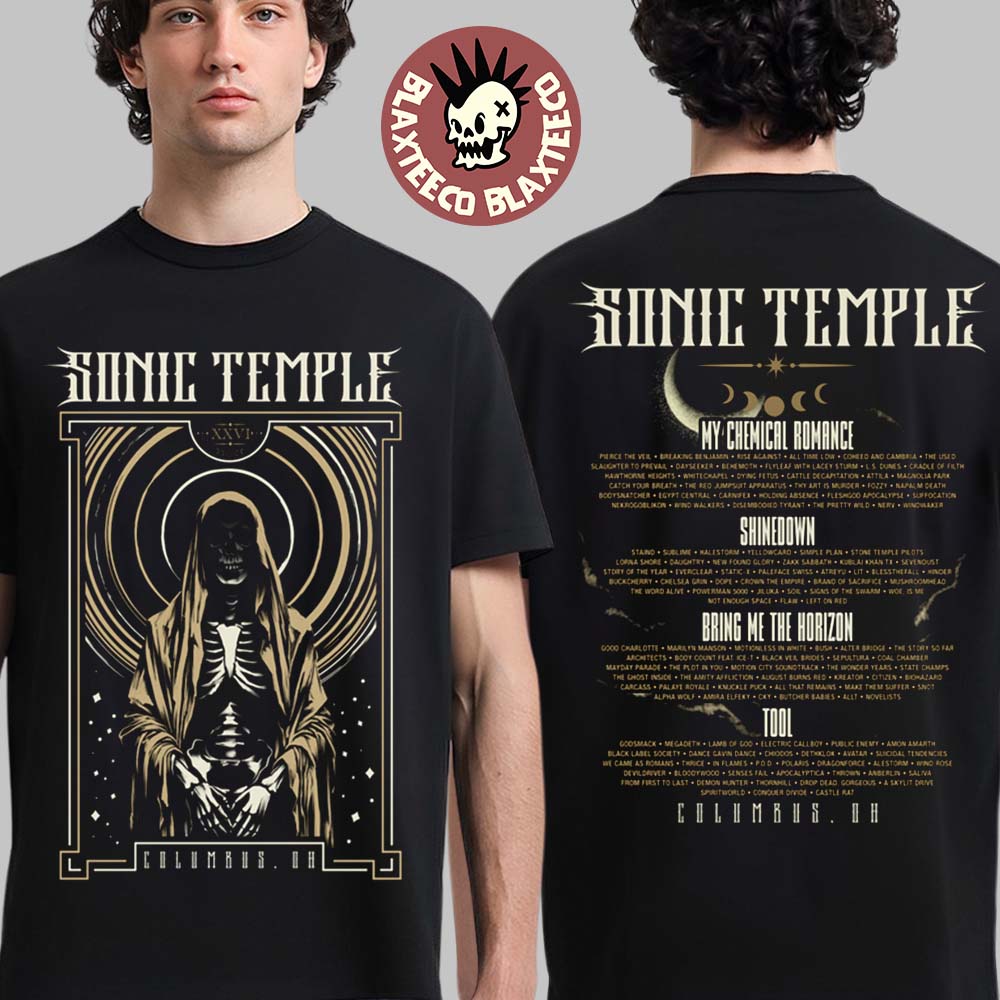 Sonic Temple 2026 Festival Merch In Columbus Ohio At - Adult & Kids T-Shirts, Sweatshirts & Hoodies apparel design preview 1