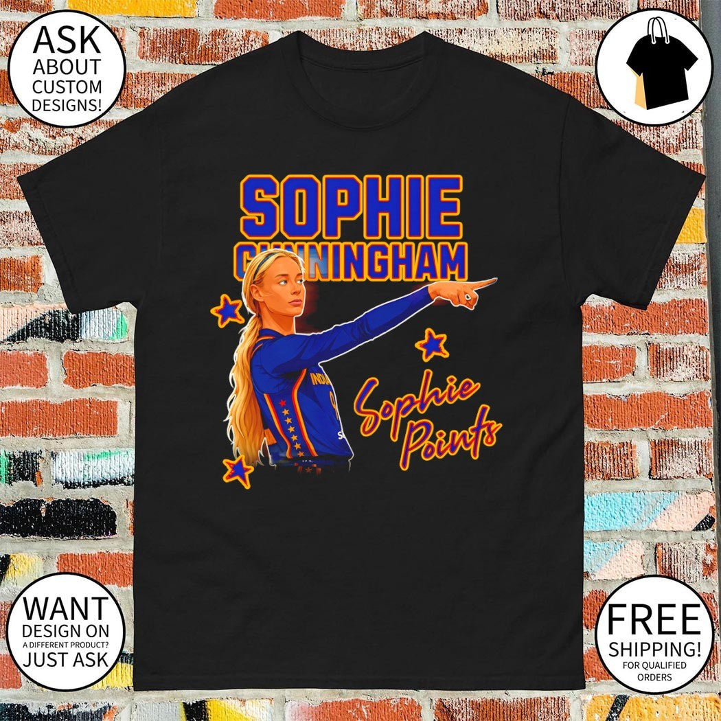 Sophie Cunningham Point God Indiana Fever Basketball - Adult & Kids T-Shirts, Sweatshirts & Hoodies apparel design preview 1
