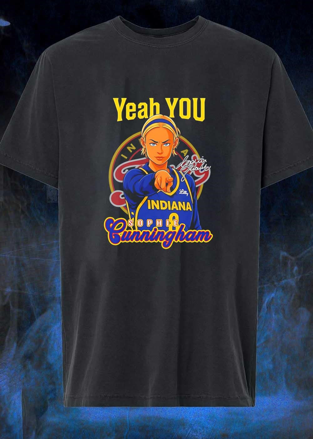 Sophie Cunningham Signed Yeah You Pointing Indiana - Adult & Kids T-Shirts, Sweatshirts & Hoodies apparel design preview 1