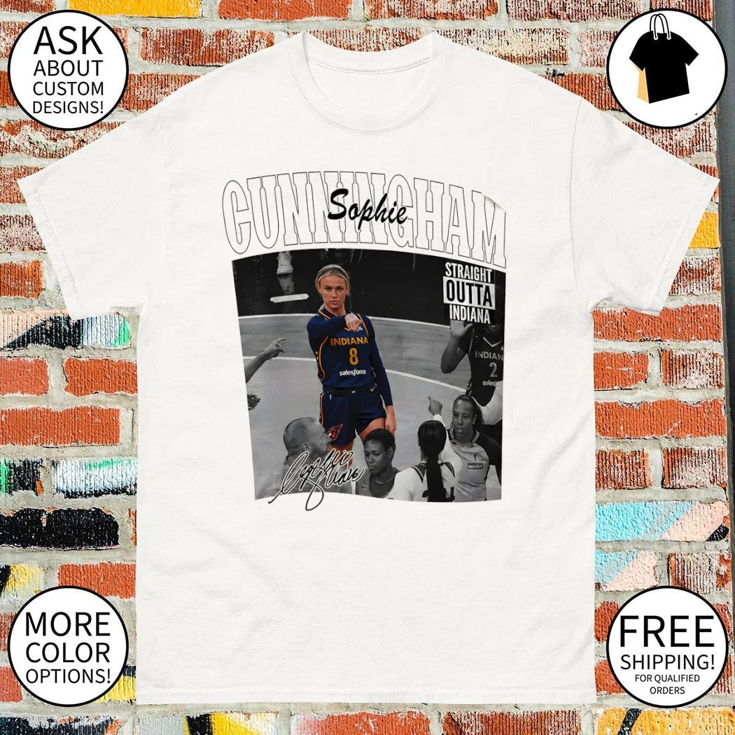 Sophie Cunningham Straight Outta Indiana Fever - Adult & Kids T-Shirts, Sweatshirts & Hoodies apparel design preview 1